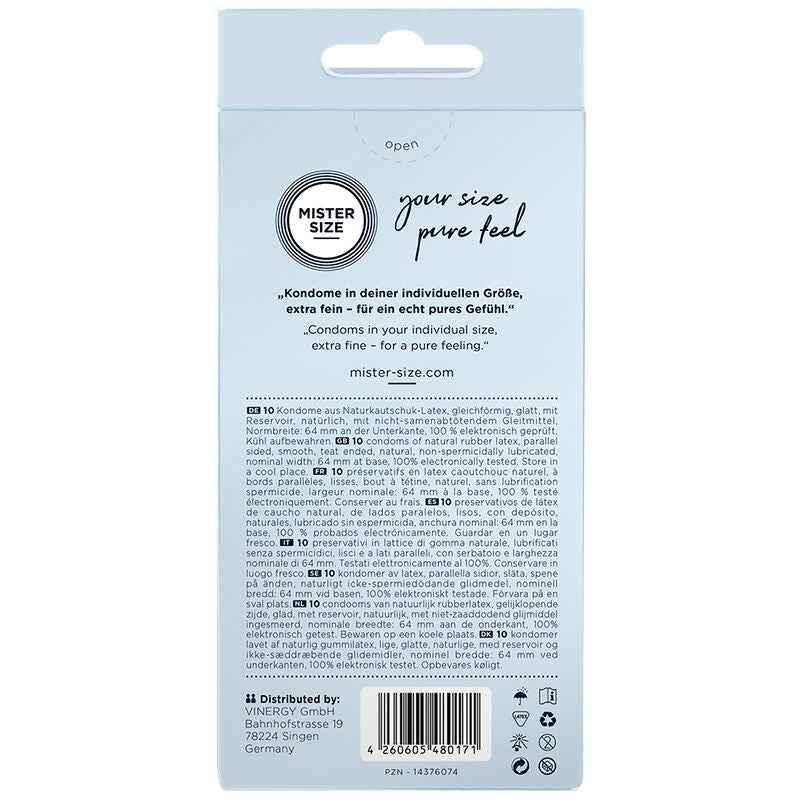 MISTER SIZE - KONDOME GRÖSSE XXL 64 MM (10 EINHEITEN) - Vanelion Paradise