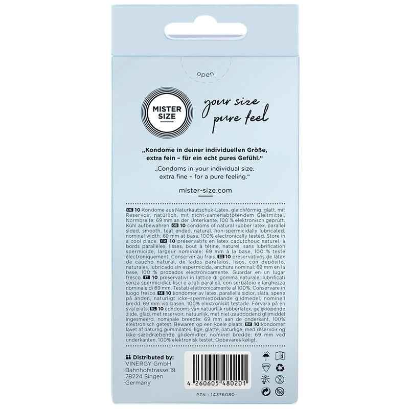 MISTER SIZE - KONDOME GRÖSSE XXXL 69 MM (10 EINHEITEN) - Vanelion Paradise