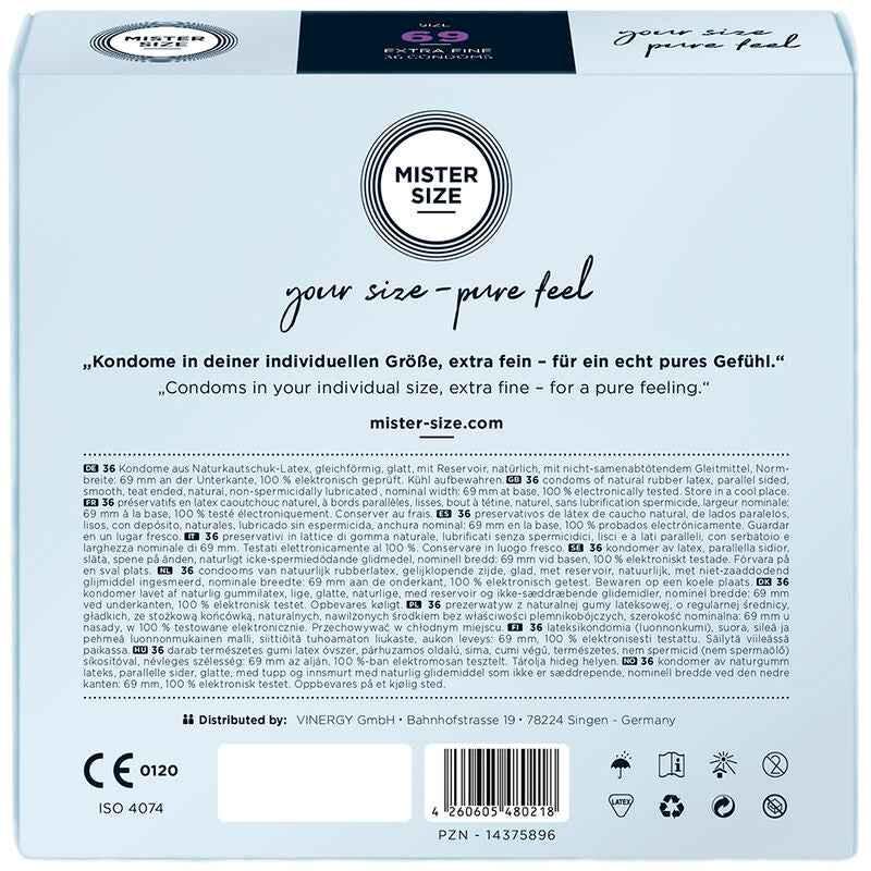 MISTER SIZE - KONDOME GRÖSSE XXXL 69 MM (36 EINHEITEN) - Vanelion Paradise