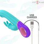 INTENSE - MONICA RABBIT VIBRATOR MIT ROTIERENDEM G-SPOT-STIMULATOR BLAU - Vanelion Paradise