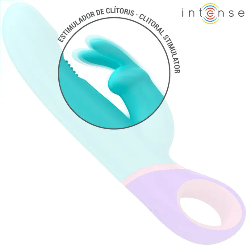 INTENSE - MONICA RABBIT VIBRATOR MIT ROTIERENDEM G-SPOT-STIMULATOR BLAU - Vanelion Paradise