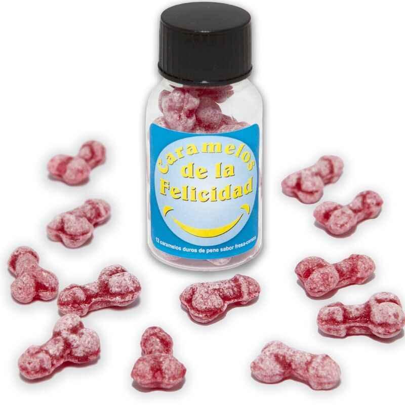 DIABLO PICANTE ? GLAS MIT 12 ERDBEER-/KIRSCH-BONBONS IN PENISFORM - Vanelion Paradise