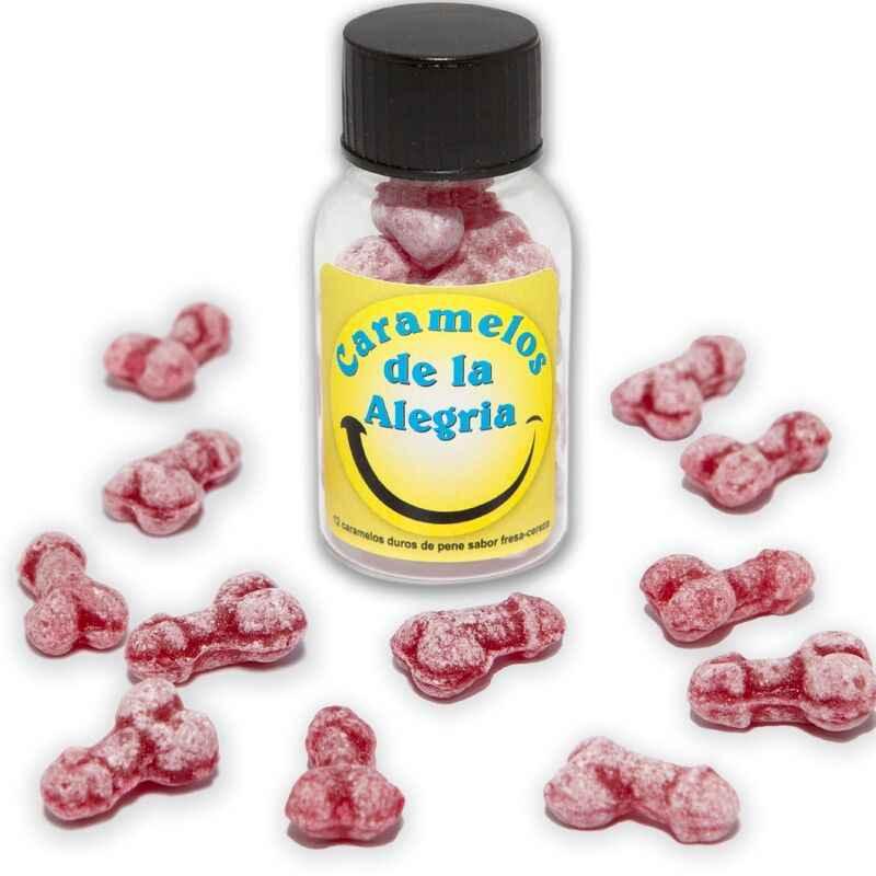 DIABLO PICANTE - 12 PENISFÖRMIGE JOY-BONBONS ERDBEERE/KIRSCHE - Vanelion Paradise