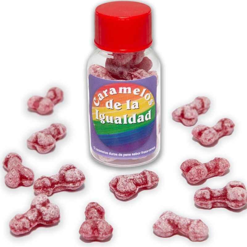 DIABLO PICANTE ? 12 ERDBEER-/KIRSCH-PENISFORM-BONBONS FÜR DIE GLEICHHEIT - Vanelion Paradise