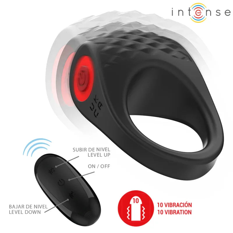 INTENSE - CLOVER VIBRATOR PENISRING 10 VIBRATIONEN SCHWARZ - Vanelion Paradise