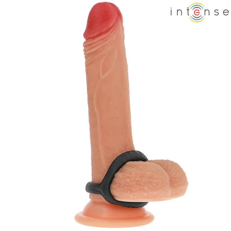 INTENSE - CARSON DOPPELTER PENISRING AUS SILIKON SCHWARZ MODELL 4 - Vanelion Paradise