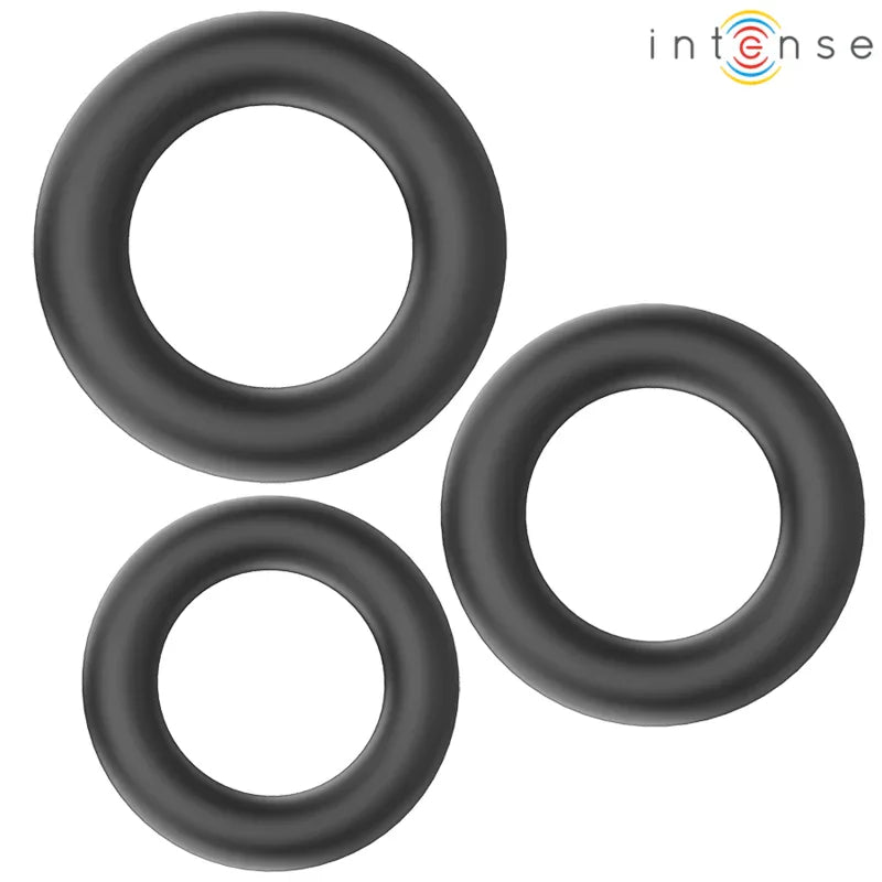 INTENSE - HUGH 3 BASIC PENISRINGE AUS SILIKON SCHWARZ - Vanelion Paradise