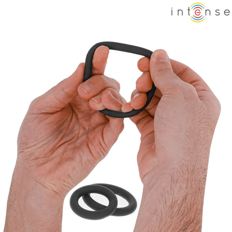 INTENSE - HUGH 3 BASIC PENISRINGE AUS SILIKON SCHWARZ - Vanelion Paradise