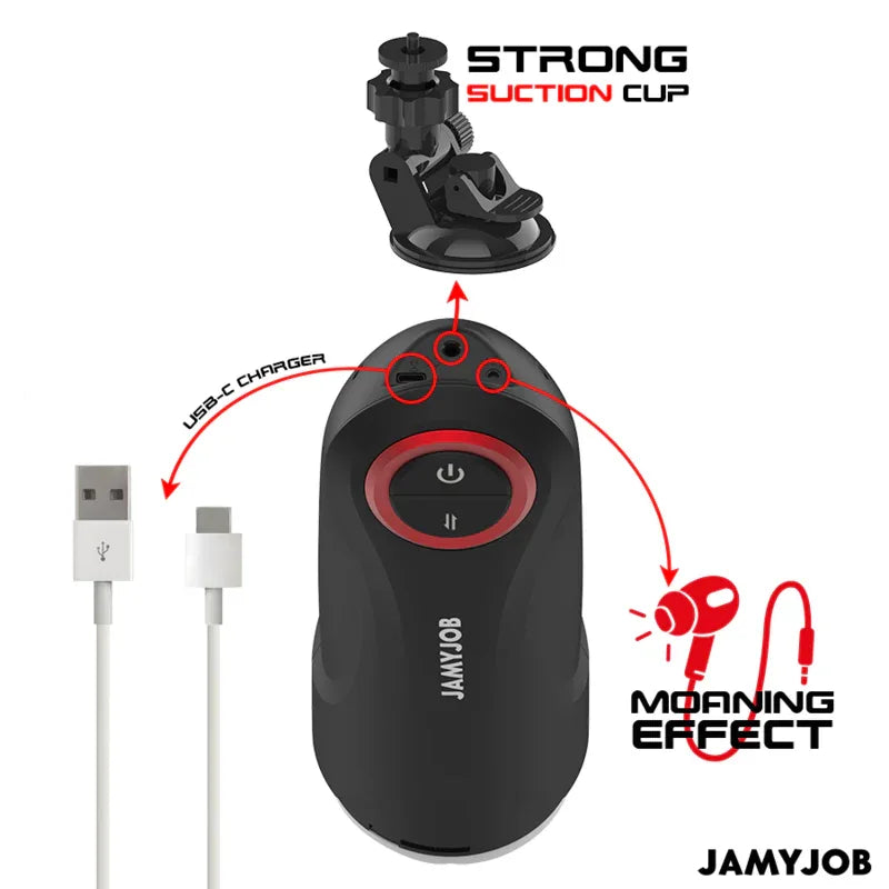 JAMYJOB - AUTOMATISCHER VAGINA-MASTURBATOR MIT GRAVITY-FUNKTION, 5 SAUGMODI - Vanelion Paradise