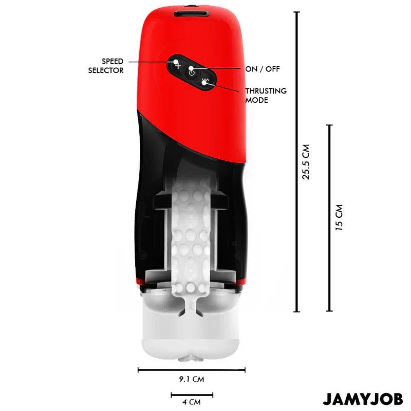 JAMYJOB - XPEED AUTOMATISCHER VAGINA-MASTURBATOR, 5 STOSSMODI UND SOUNDEFFEKT - Vanelion Paradise