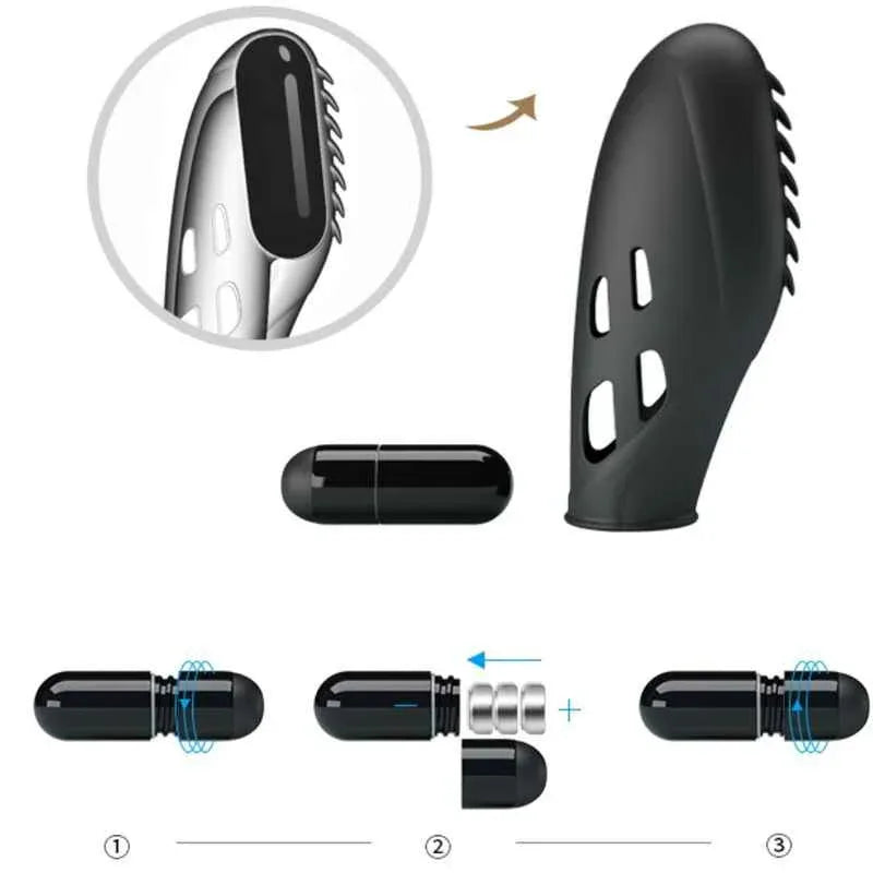 PRETTY LOVE - GILO SILIKON-FINGERVIBRATOR SCHWARZ - Vanelion Paradise