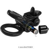 PRETTY LOVE - PASSIONATE RING DOPPELTER VIBRATIONSRING + KLITORIS-STIMULATOR SCHWARZ - Vanelion Paradise