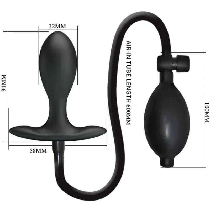 PRETTY LOVE - AUFBLASBARER ANALSTECKER SCHWARZ - Vanelion Paradise