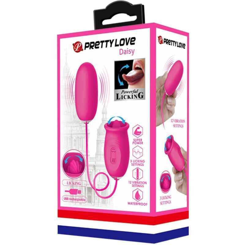 PRETTY LOVE - DAISY VIBRIERENDES EI + KLITORIS STIMULIERENDE ZUNGE ROSA - Vanelion Paradise