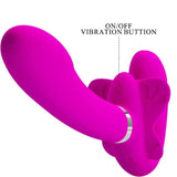 PRETTY LOVE - VALERIE DOPPEL-STRAP-ON-VIBRATOR 12 VIBRATIONEN LILA - Vanelion Paradise