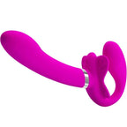 PRETTY LOVE - VALERIE DOPPEL-STRAP-ON-VIBRATOR 12 VIBRATIONEN LILA - Vanelion Paradise