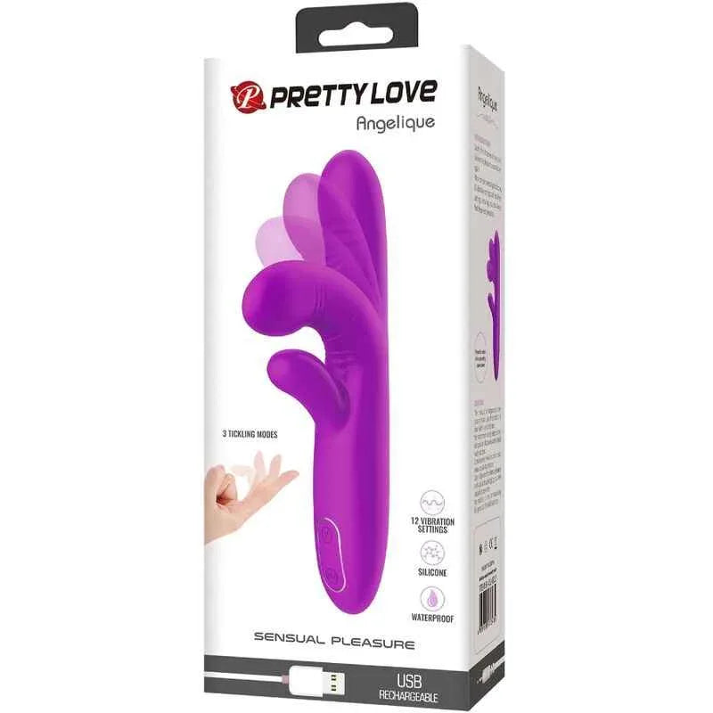 PRETTY LOVE - ANGELIQUE MULTIFUNKTIONSVIBRATOR + KLITORISSTIMULATOR LILA - Vanelion Paradise