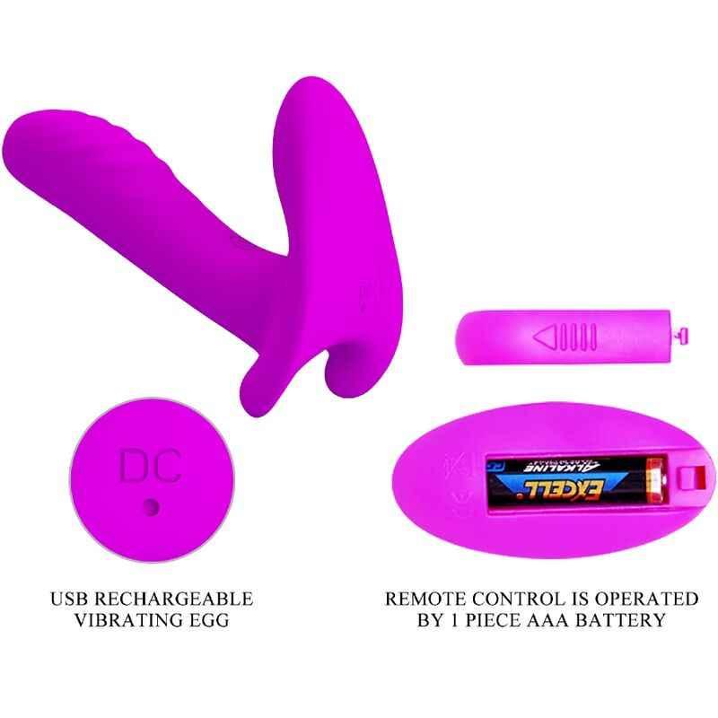 PRETTY LOVE - MASSAGER & VIBRATOR 12 VIBRATIONEN FERNBEDIENUNG LILA - Vanelion Paradise