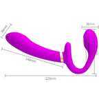 PRETTY LOVE - THUNDERBIRD DOPPELTER STRAP-ON-VIBRATOR MIT FERNBEDIENUNG LILA - Vanelion Paradise
