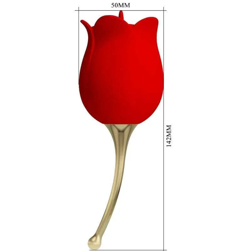 PRETTY LOVE - ROSE LOVER ROSE KLITORIS-STIMULATOR 12 VIBRATIONEN ROT - Vanelion Paradise
