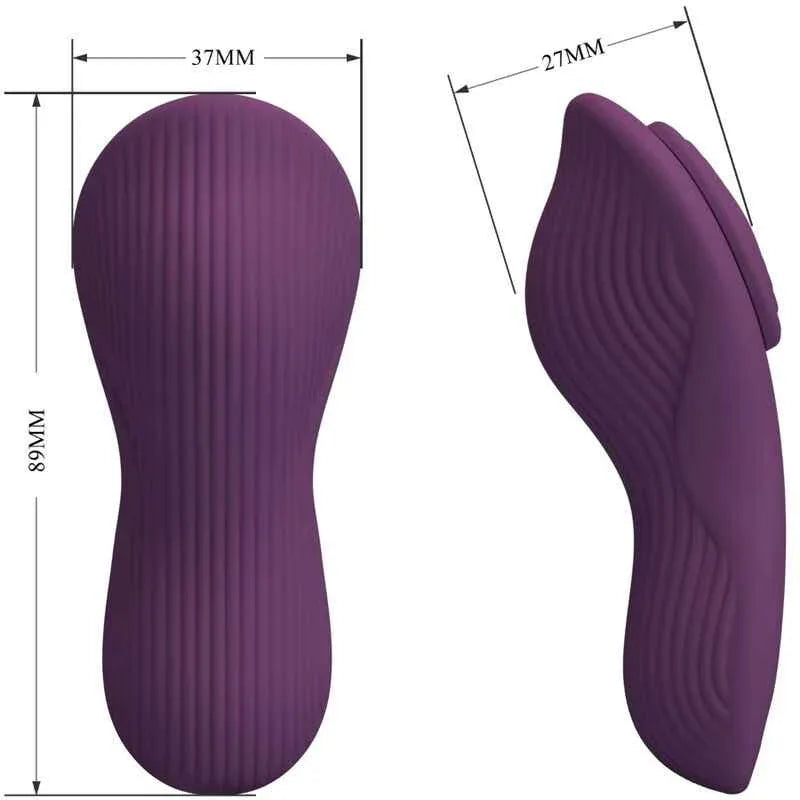 PRETTY LOVE - MANE LAY ON CLITORIS MASSAGER 10 VIBRATIONEN FERNBEDIENUNG LILA - Vanelion Paradise