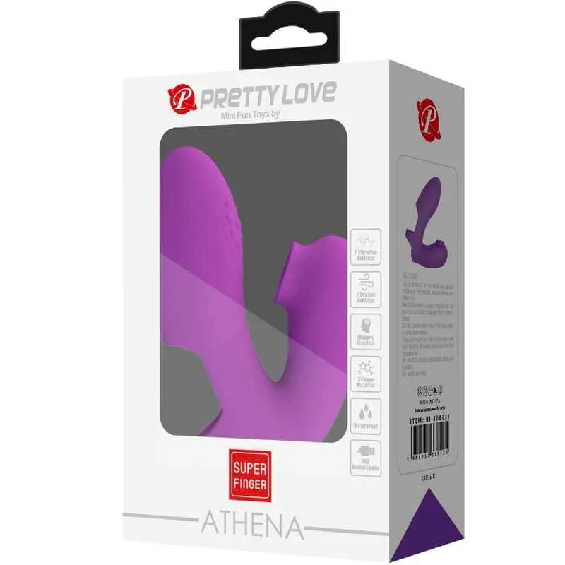 PRETTY LOVE - ATHENA FINGERVIBRATOR MIT KLITORISSTIMULATOR LILA - Vanelion Paradise