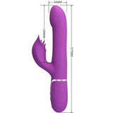 PRETTY LOVE - 4 IN 1 MULTIFUNKTIONSVIBRATOR & STIMULATOR LILA - Vanelion Paradise