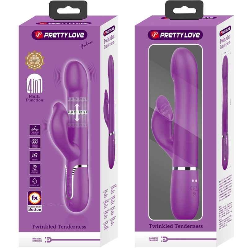 PRETTY LOVE - 4 IN 1 MULTIFUNKTIONSVIBRATOR & STIMULATOR LILA - Vanelion Paradise