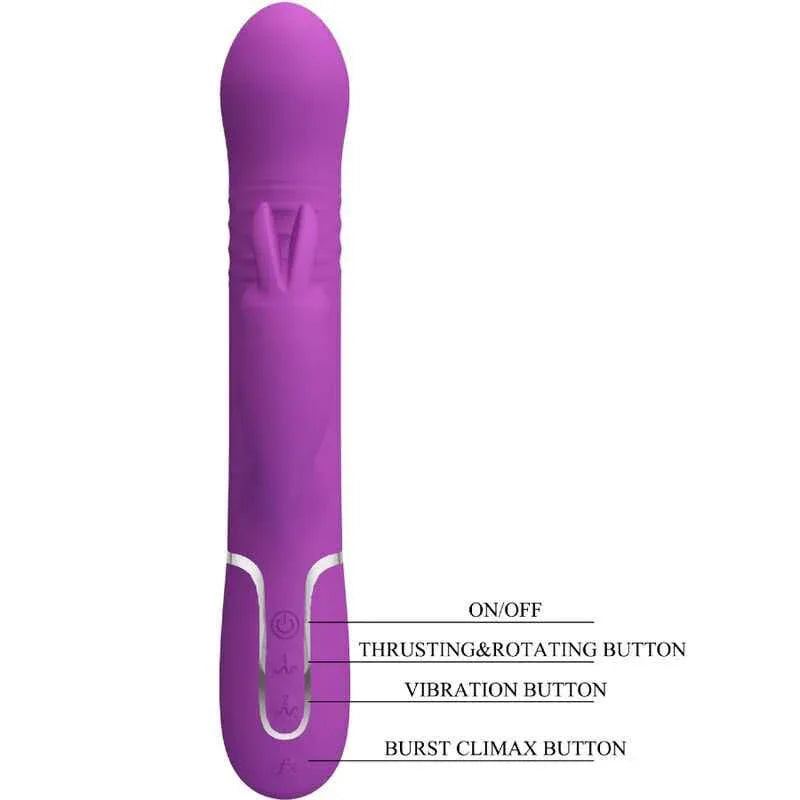 PRETTY LOVE - COALE 4 IN 1 MULTIFUNKTIONS-RABBIT-VIBRATOR LILA - Vanelion Paradise