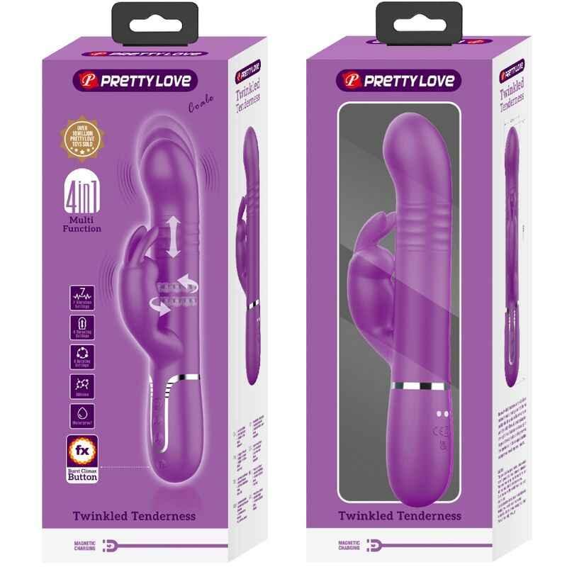 PRETTY LOVE - COALE 4 IN 1 MULTIFUNKTIONS-RABBIT-VIBRATOR LILA - Vanelion Paradise