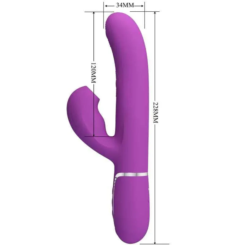 PRETTY LOVE - PERLITA 3 IN 1 MULTIFUNKTIONS-RABBIT-VIBRATOR LILA - Vanelion Paradise