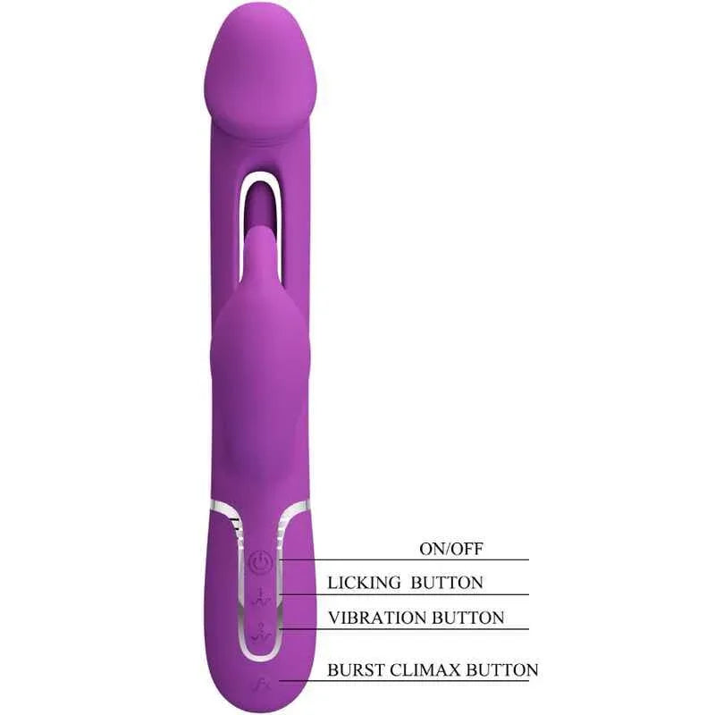 PRETTY LOVE - KAMPAS 3 IN 1 MULTIFUNKTIONS-RABBIT-VIBRATOR LILA - Vanelion Paradise
