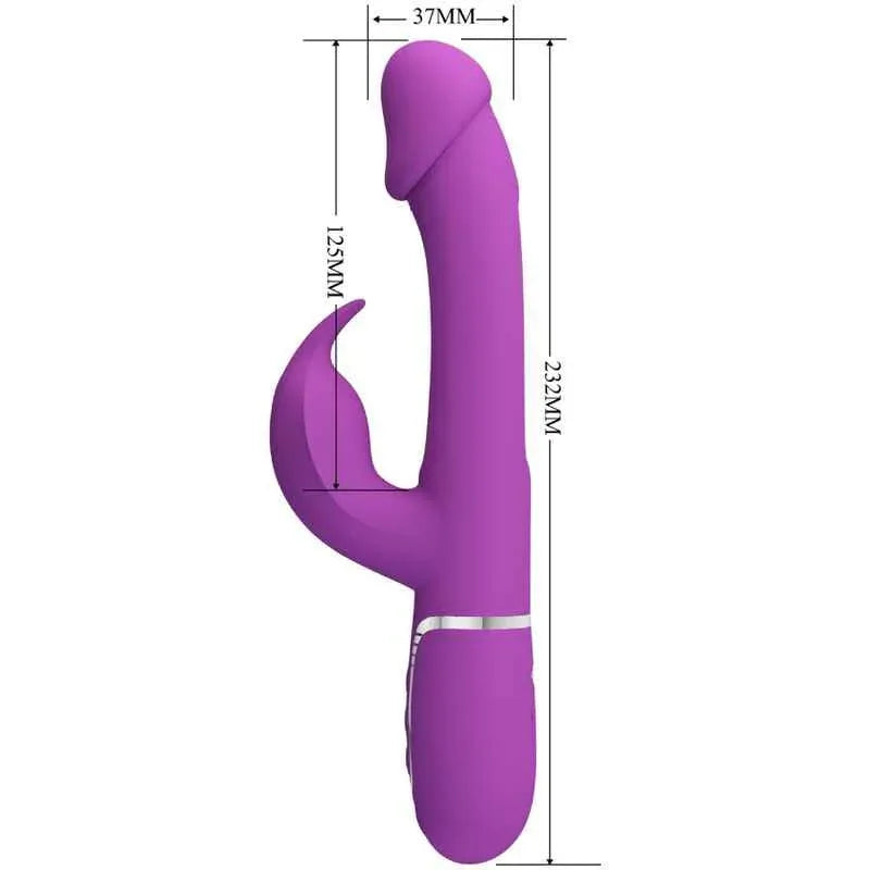 PRETTY LOVE - KAMPAS 3 IN 1 MULTIFUNKTIONS-RABBIT-VIBRATOR LILA - Vanelion Paradise