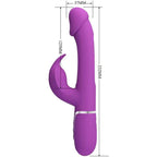 PRETTY LOVE - KAMPAS 3 IN 1 MULTIFUNKTIONS-RABBIT-VIBRATOR LILA - Vanelion Paradise