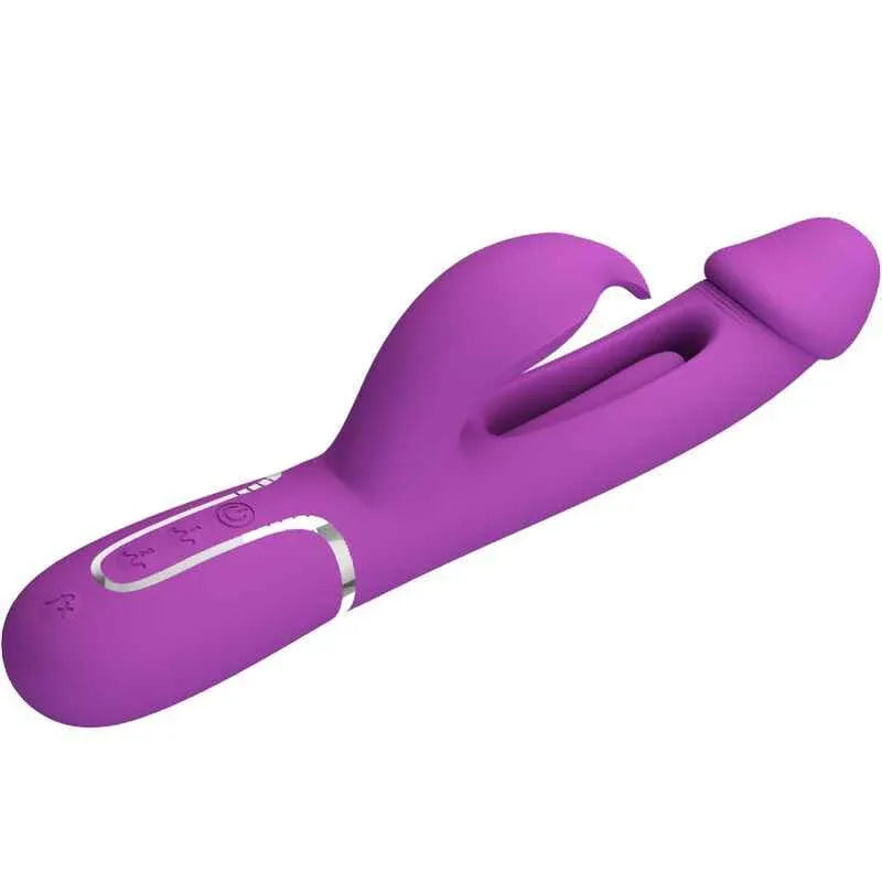 PRETTY LOVE - KAMPAS 3 IN 1 MULTIFUNKTIONS-RABBIT-VIBRATOR LILA - Vanelion Paradise