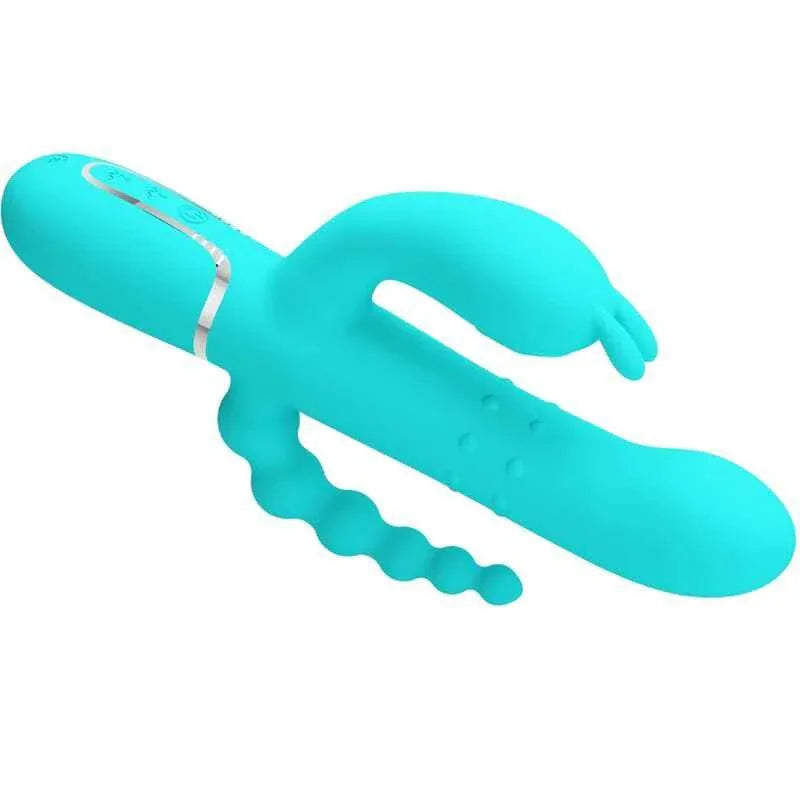 PRETTY LOVE - CAMMY 4 IN 1 MULTIFUNKTIONS-DREIFACHER RABBIT-VIBRATOR BLAU - Vanelion Paradise