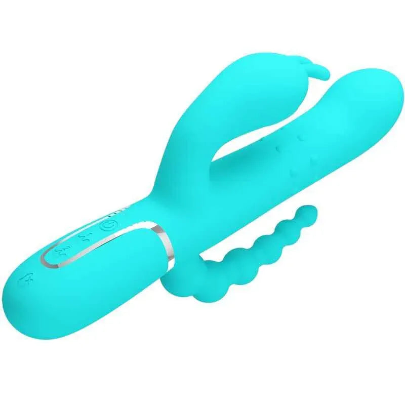PRETTY LOVE - CAMMY 4 IN 1 MULTIFUNKTIONS-DREIFACHER RABBIT-VIBRATOR BLAU - Vanelion Paradise