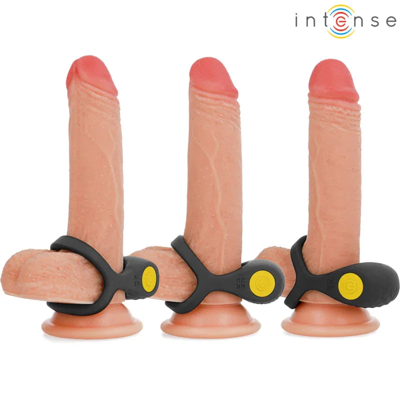 INTENSE - ALEX VIBRATOR DOPPEL-PENISRING 10 VIBRATIONEN SCHWARZ - Vanelion Paradise