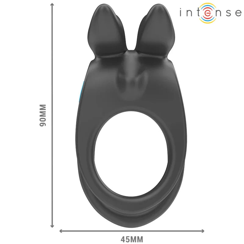 INTENSE - SAM VIBRATOR DOPPEL-PENISRING 10 VIBRATIONEN SCHWARZ - Vanelion Paradise
