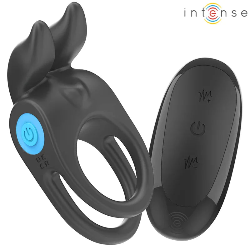INTENSE - SAM VIBRATOR DOPPEL-PENISRING 10 VIBRATIONEN SCHWARZ - Vanelion Paradise