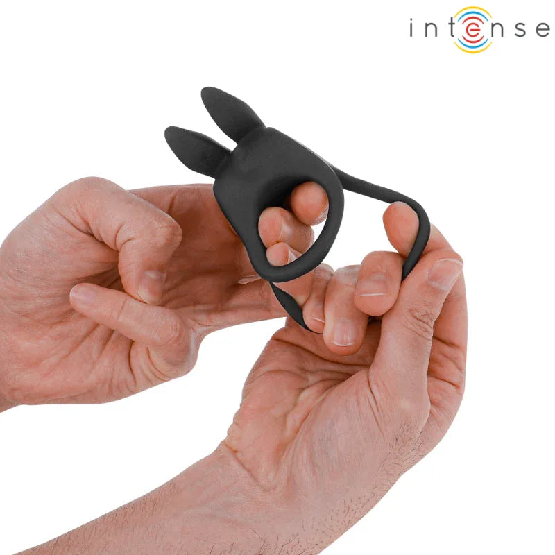 INTENSE - SAM VIBRATOR DOPPEL-PENISRING 10 VIBRATIONEN SCHWARZ - Vanelion Paradise