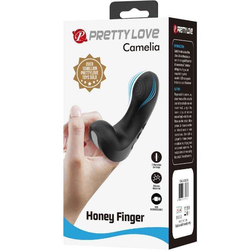PRETTY LOVE - CAMELIA FINGERVIBRATOR 7 VIBRATIONEN SCHWARZ - Vanelion Paradise