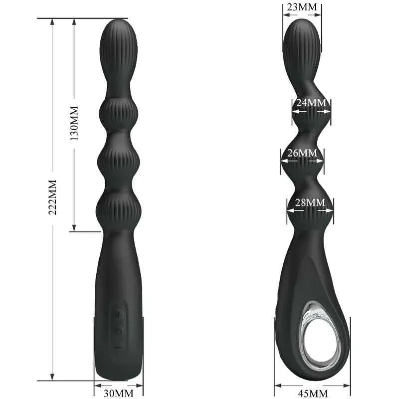 PRETTY LOVE - FEDERER ANALVIBRATOR 12 VIBRATIONEN SCHWARZ - Vanelion Paradise