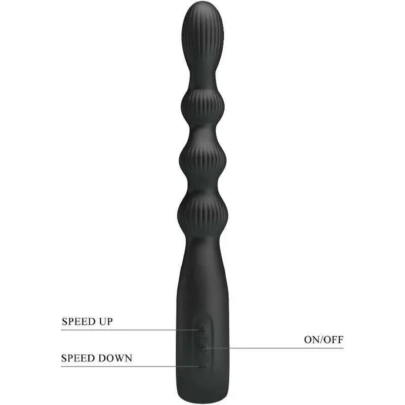PRETTY LOVE - FEDERER ANALVIBRATOR 12 VIBRATIONEN SCHWARZ - Vanelion Paradise