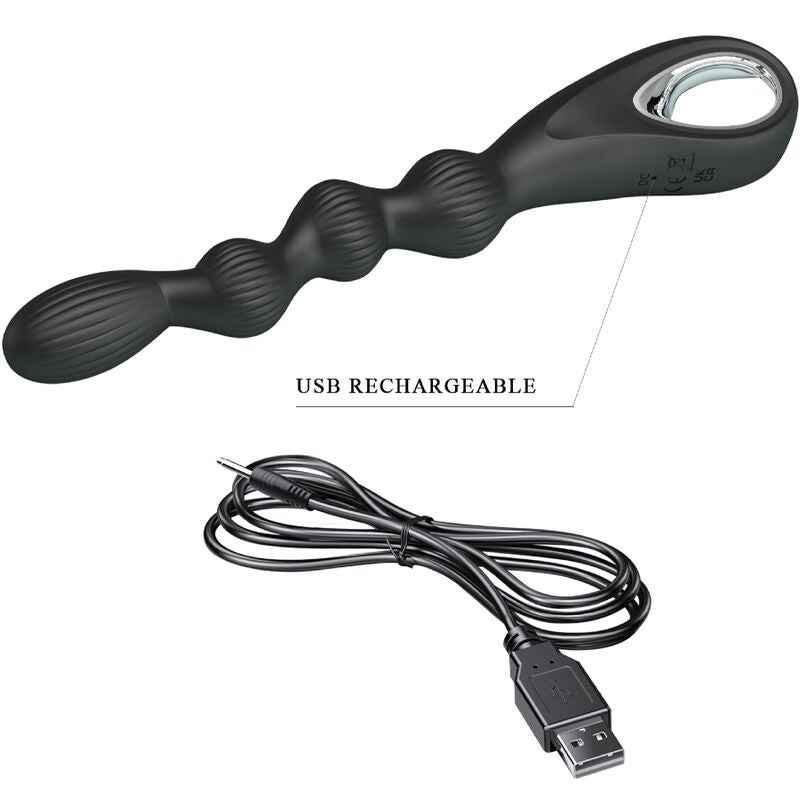 PRETTY LOVE - FEDERER ANALVIBRATOR 12 VIBRATIONEN SCHWARZ - Vanelion Paradise