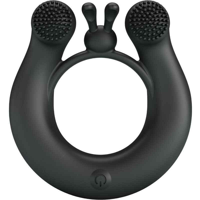 PRETTY LOVE - DAHLIA VIBRATIONSRING + KLITORISSTIMULATOR 12 VIBRATIONEN SCHWARZ - Vanelion Paradise