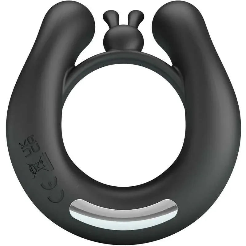 PRETTY LOVE - DAHLIA VIBRATIONSRING + KLITORISSTIMULATOR 12 VIBRATIONEN SCHWARZ - Vanelion Paradise