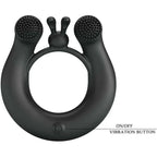 PRETTY LOVE - DAHLIA VIBRATIONSRING + KLITORISSTIMULATOR 12 VIBRATIONEN SCHWARZ - Vanelion Paradise