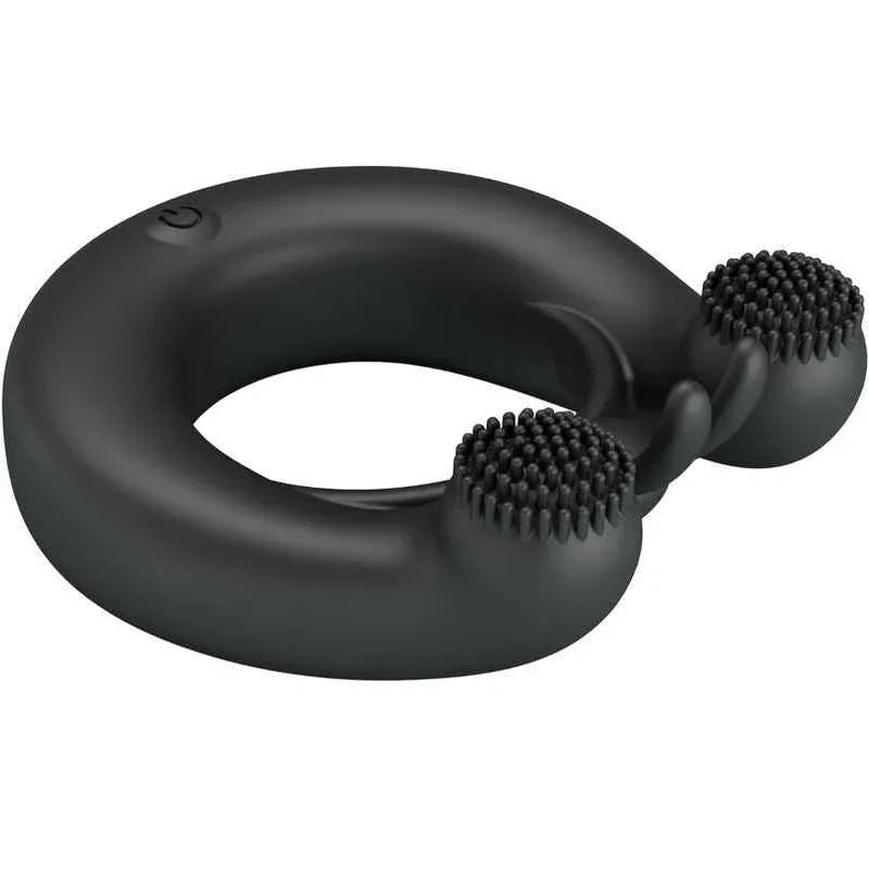 PRETTY LOVE - DAHLIA VIBRATIONSRING + KLITORISSTIMULATOR 12 VIBRATIONEN SCHWARZ - Vanelion Paradise