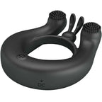 PRETTY LOVE - DAHLIA VIBRATIONSRING + KLITORISSTIMULATOR 12 VIBRATIONEN SCHWARZ - Vanelion Paradise